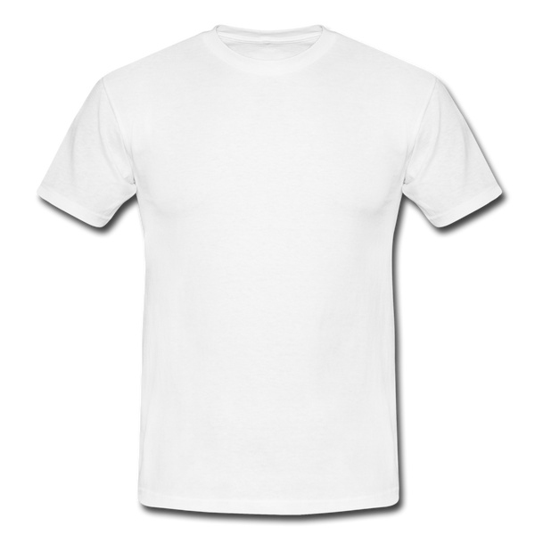 Basic schwarzes T- shirt - white