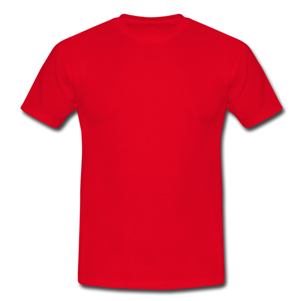 Basic schwarzes T- shirt - red